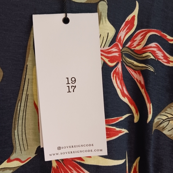 Size Large Sovereign Code LA 1917 Mens Tee Shirt Tropical NWT Cotton - Picture 3 of 6